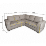 Alska Five Seater corner sofa In Truffle colour - Image 6