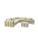 Luxury corner sofa with footstool