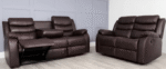 Roma Recliner Brown 3+2 Seater Sofa Set | Luxury Leather Reclining Sofa UK - Image 4