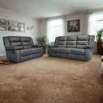 Roma Grey Leather 3+2 Recliner Sofa Set – Luxury Comfort Suite UK | Furnishings Hub - Image 2