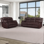 Roma Recliner Brown 3+2 Seater Sofa Set | Luxury Leather Reclining Sofa UK - Image 2