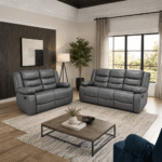Roma Grey Leather 3+2 Recliner Sofa Set – Luxury Comfort Suite UK | Furnishings Hub - Image 7