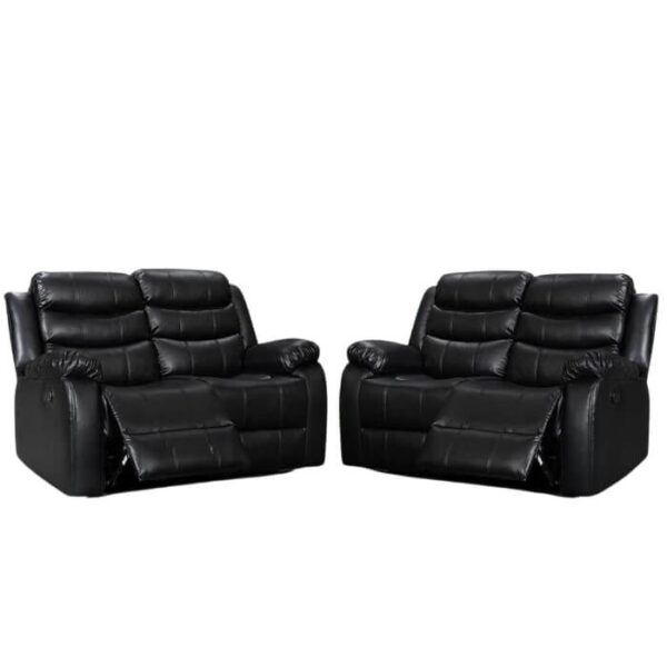 Roma recliner leather sofas 2+2 seater Grey Black & Brown Leather available