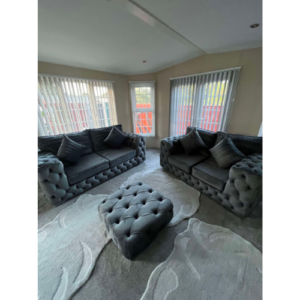 Ashton 3+2 Fullback plush velvet  dark grey