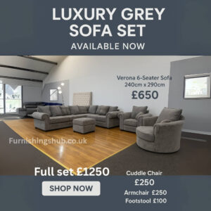 Verona 6-Seater Corner Sofa Set with Cuddle Chair, Armchair & Footstool