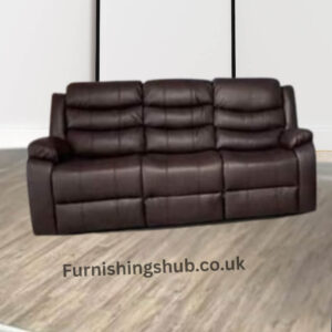 Roma recliner Brown leather 3+2 Seater - 3 Seater