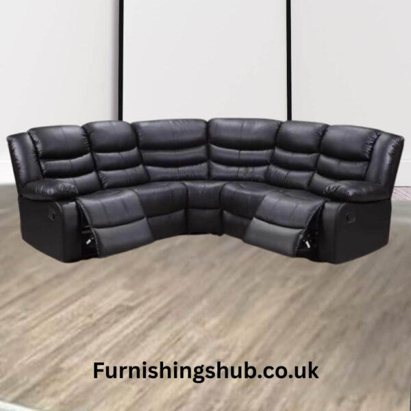 Roma Recliner Corner Sofa – Black, Grey, or Brown Faux Leather | Comfortable & Stylish - Image 3