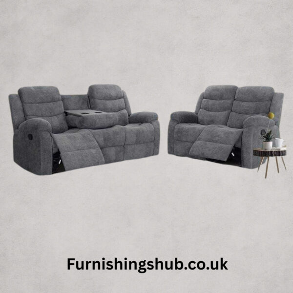 Sorrento fabric recliner grey 3+2