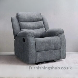 Sorrento fabric recliner chair grey