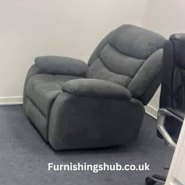 Sorrento fabric recliner chair grey - Image 2