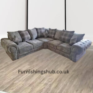 Home Five seater verona corner sofa grey by furnishings hub