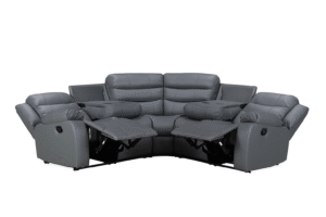 Roma Recliner Sofa Grey open Recliner pic by furnishings hub