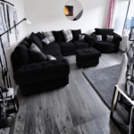 Chelsea Grey Chenille Corner Sofa Set - Image 3
