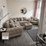 Chelsea Grey Chenille Corner Sofa Set - Image 5